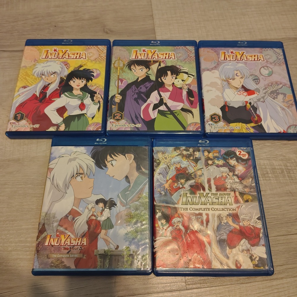 Inuyasha Blu-ray Lot Sets 1-3 The Final Act & Movie Complete Collection Anime